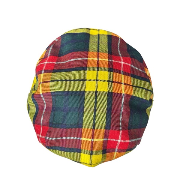 VTG Scottish Tartan Plaid Wool Duckbill Newsboy Hat Mens Size Large Cap Cabbie - Picture 10 of 10